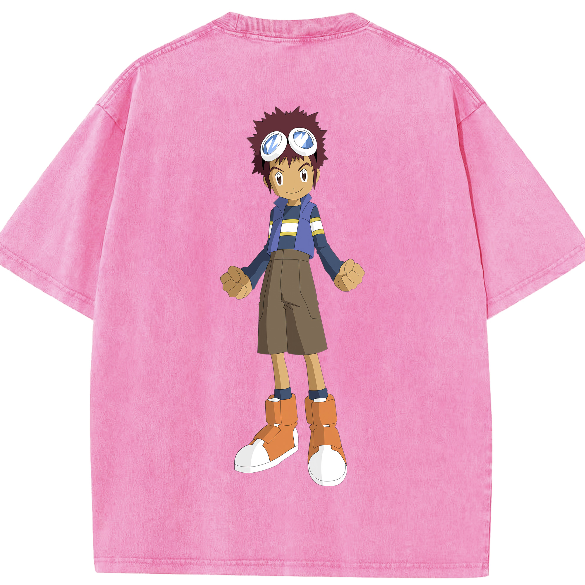 （画像用） Digimon デジタルモンスター/デジモン 綿100% ヴィンテージ風 半袖Tシャツ（背面プリント）
